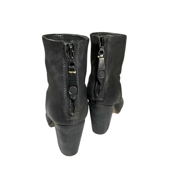 Rag & Bone Newbury Black Ankle Zipper Bootie - EU37.5/US7 - Picture 3 of 8
